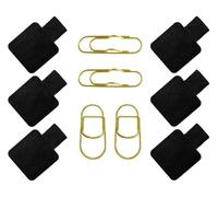 Dzxin Porte Stylos Autocollants, Pinces à Stylo en Acier Inoxydable, Attache Stylo pour Carnets, Agendas, Calendriers, Agendas, Tablettes, école, Bureau (10 pcs)