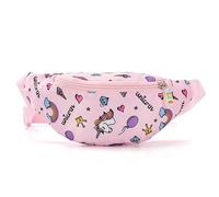 Dzxin Sac Banane Enfant, Joli Sac Banane Licorne, Sac de Poitrine pour Enfants Enfants Grils Garçons Course Randonnée Voyage Sports(Rose)