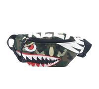 Dzxin Sac Banane, Joli Sac Banane Dinosaure, Sac de Poitrine pour Enfants Enfants Grils Garçons Course Randonnée Voyage Sports (Requin-Camouflage)