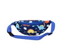 Dzxin Sac banane pour enfants, pour course à pied, randonnée, voyages, sport, dinosaure bleu foncé, 25,9 x 8,9 x 5,0 cm