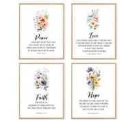 dzxnouart Lot de 4 affiches murales inspirantes - Psaumes - Décoration murale chrétienne - Cadeau pour adolescentes et femmes - Sans cadre (50 x 70 cm)