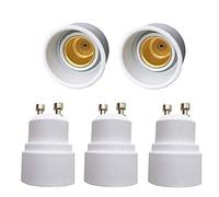 DZYDZR Adaptateur GU10 sur Culot E14 - Lot de 5 - Blanc - Plastique, Métal - Économique - LED - Indoor - 60 Watts - 80-285 Volts