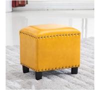 DZYHFCO Bancs de coiffeuse, repose-pieds en cuir, tabouret de piano, siège de maquillage, tabourets de coiffeuse, jaune 12,5 (jaune)