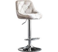 DZYHFCO Chaise de bar pivotante à dossier simple 60-80 cm Chaise de cuisine légère et tendance Blanc