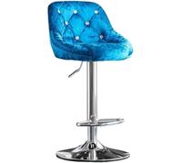 DZYHFCO Chaise de bar pivotante à dossier simple 60-80 cm - Chaise de cuisine légère et tendance (bleu)