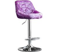DZYHFCO Chaise de bar pivotante à dossier simple 60-80 cm Chaise de cuisine légère et tendance Gris