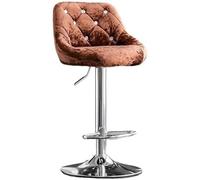 DZYHFCO Chaise de bar pivotante à dossier simple 60-80 cm Chaise de cuisine légère et tendance Marron