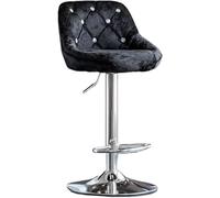 DZYHFCO Chaise de bar pivotante à dossier simple 60-80 cm - Chaise de cuisine légère et tendance - Tabourets de bar (noir)