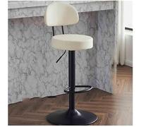 DZYHFCO Chaise de bar tendance pour la maison - Tabouret haut pivotant - Tabouret de bar avant - Blanc
