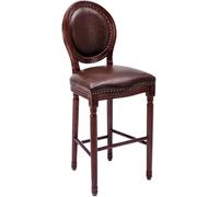 DZYHFCO Chaises de bar en bois massif vintage tabourets hauts dossiers de bureau avant tabourets hauts pour îlot de cuisine