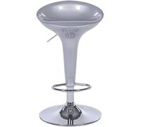 DZYHFCO Chaises de bar hautes dossier 60-80 cm hauteur réglable 360° comptoir pivotant pour bistrot salle à manger profiter de la vie (argent)