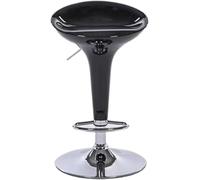 DZYHFCO Chaises de bar hautes dossier 60-80 cm hauteur réglable 360° comptoir pivotant pour bistrot salle à manger profiter de la vie (noir)