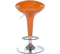 DZYHFCO Chaises de bar hautes dossier 60-80 cm réglable en hauteur avec comptoir pivotant à 360° pour bistrot, salle à manger, profitez de la vie (orange)