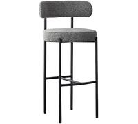 DZYHFCO Chaises de bar légères pour petit déjeuner - Tabouret haut - Bar arrière moderne et simple en fer forgé - Pour cuisine (G, A)