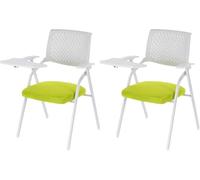 DZYHFCO DUANZEYUQA Chaise de bureau pliante avec bras droit pour tablette, confortable, pliable à l'intérieur, portable (vert)