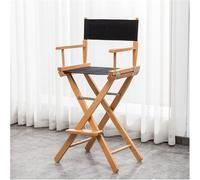 DZYHFCO DUANZEYUQA Chaise de maquillage pliante en bois pour utilisation en extérieur et réalisateur portable pour outils de beauté professionnels (noir)