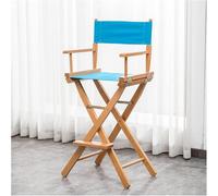 DZYHFCO DUANZEYUQA Chaise de maquillage pliante en bois pour utilisation en extérieur et réalisateur portable pour outils de beauté professionnels (bleu clair)