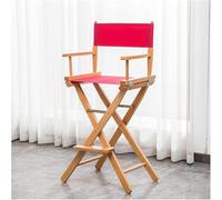 DZYHFCO DUANZEYUQA Chaise de maquillage pliante en bois pour utilisation en extérieur et réalisateur portable pour outils de beauté professionnels (rouge)
