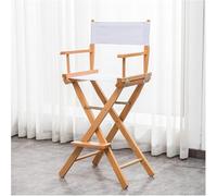 DZYHFCO DUANZEYUQA Chaise de maquillage pliante en bois pour utilisation en extérieur et réalisateur portable pour outils de beauté professionnels (blanc)