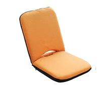 DZYHFCO DUANZEYUQA Chaise de sol pliante moderne avec dossier réglable, coussin de méditation portable pour une assise confortable (orange, 42 x 48 x 40 cm)