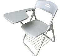 DZYHFCO Duanzeyuqa Chaise d'entraînement pliante avec table d'écriture intégrée Idéal pour les salles de conférence et les formations Gris