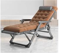 DZYHFCO DUANZEYUQA Chaise longue pliable inclinable d'extérieur avec oreiller 5 niveaux de massage du dos réglable (B + coussin B)