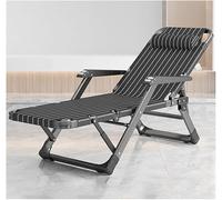 DZYHFCO DUANZEYUQA Chaise longue pliable inclinable d'extérieur avec oreiller 5 niveaux réglables massage du dos (A)