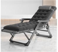 DZYHFCO DUANZEYUQA Chaise longue pliable inclinable d'extérieur avec oreiller, massage du dos réglable à 5 niveaux (B + coussin a)