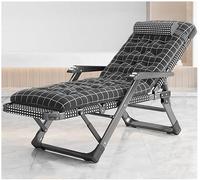 DZYHFCO DUANZEYUQA Chaise longue pliable inclinable d'extérieur avec oreiller, massage du dos réglable à 5 niveaux (B + coussin C)