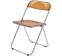 DZYHFCO DUANZEYUQA Chaise pliante en acrylique transparent avec pieds argentés Chaise de salle à manger transparente pour magasin de vêtements photographie
