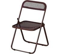 DZYHFCO DUANZEYUQA Chaise pliante en polypropylène pour intérieur ou extérieur, siège commercial empilable avec cadre en acier, capacité de 200 kg (marron)