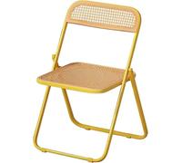 DZYHFCO DUANZEYUQA Chaise pliante en polypropylène pour intérieur ou extérieur, siège commercial empilable avec cadre en acier, capacité de 200 kg (jaune)