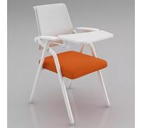 DZYHFCO DUANZEYUQA Fauteuil pliable pour tablette avec bloc-notes, chaise d'entraînement avec accoudoirs pour bureau à domicile, bleu (orange)