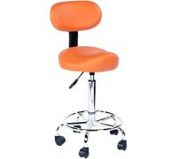 DZYHFCO Generic Fauteuil pivotant avec dossier - Tabouret hydraulique robuste pour artistes et coiffeurs (orange)