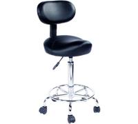DZYHFCO Generic Fauteuil pivotant avec dossier - Tabouret hydraulique robuste pour artistes et coiffeurs (noir)