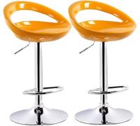 DZYHFCO Lot de 2 tabourets de bar pivotants réglables en matériau ABS robuste pour cuisine, salle à manger avec dossier et repose-pieds pour (B)