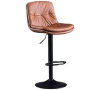 DZYHFCO Tabouret de bar élévateur 60-80 cm, moderne, simple, chaise de bureau avec dossier, lumière de luxe pour la cuisine (marron)