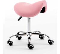 DZYHFCO Tabouret de bar pivotant à roulettes pour salon de beauté, équilibre, manucure, tatouage (rose clair)