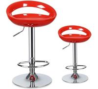 DZYHFCO Tabouret de bar pivotant moderne réglable en hauteur avec base en métal pour cuisine et salle à manger (rouge, 60 à 80 cm)