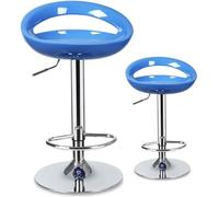 DZYHFCO Tabouret de bar pivotant moderne réglable en hauteur avec base en métal pour cuisine et salle à manger (bleu ciel, 60-80 cm)