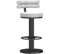 DZYHFCO Tabourets de bar modernes avec dossier, tabourets élégants pour la maison, le bar et la salle à manger (blanc, 65 à 80 cm)