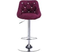 DZYHFCO Tabourets de bar réglables mobiles en chrome poli avec base pivotante et haute rotation, beau style (style E)