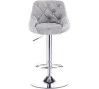 DZYHFCO Tabourets de bar réglables mobiles en chrome poli avec base pivotante et haute rotation, beau style (style D)