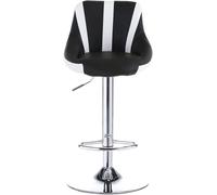 DZYHFCO Tabourets de bar réglables mobiles en chrome poli avec base pivotante et haute rotation, beau style (style A)