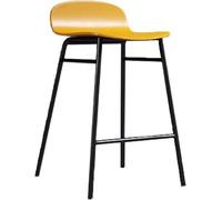 DZYHFCO Tabourets de bar tendance en métal haut avec repose-pieds et dossier pour salle à manger, cuisine, comptoir (jaune)