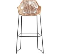 DZYHFCO Tabourets de bar vintage en rotin avec hauteur de comptoir arrière pour la cuisine et la maison, pub (1 pièce, hauteur 75 cm)