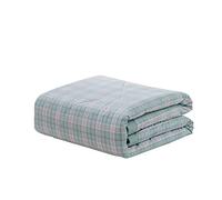 DZYP Couette D'été Couette Fin Couette à Carreaux Léger Lavable Doux pour La Peau Confortable Absorbant L'humidité et Respirant Réversible. (Treillis 4,150x200cm)