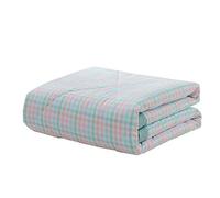 DZYP Couette D'été Couette Fin Couette à Carreaux Léger Lavable Doux pour La Peau Confortable Absorbant L'humidité et Respirant Réversible. (Treillis 5,150x200cm)