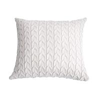 DZYP Taie d'oreiller, Housse De Coussin, 45x45cm, Tricot De Laine à Fermeture à Glissière Double Torsion, sans Noyau d'oreiller, Toucher Doux, Respirant Et Respectueux De La Peau. (Blanc,45x45cm)