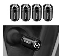 Auto Bouchons Valve Voiture pour Mazda MX-5 NB,Marqueur Pneus De Alliage d'aluminium Joint Cache-Poussière Antivol Accessoire Pneu,Black